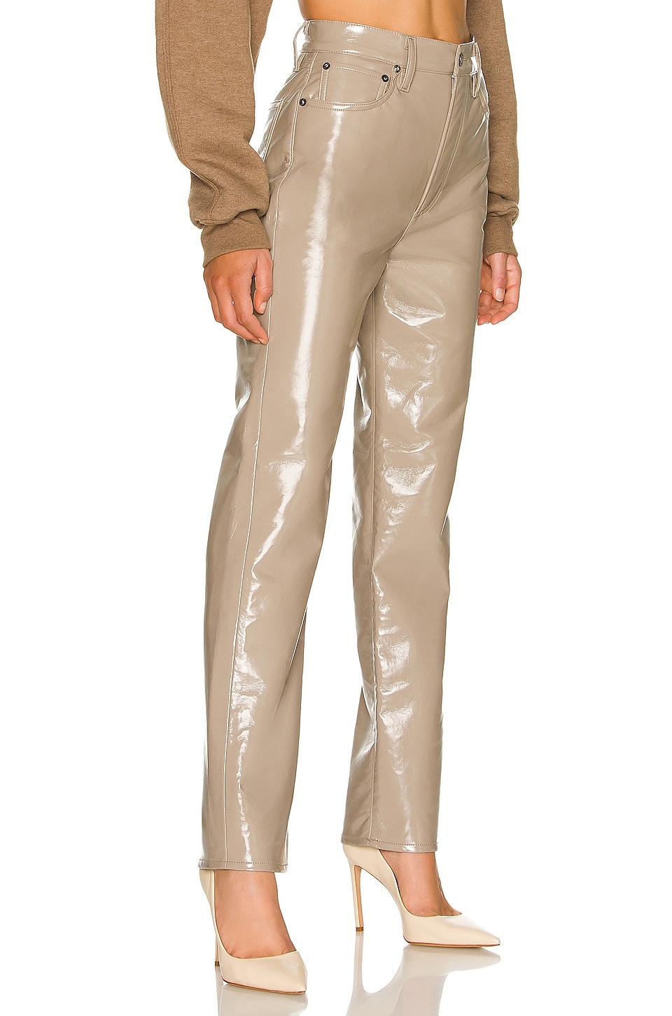 Recycled Leather 90's Pinch Waist - 2