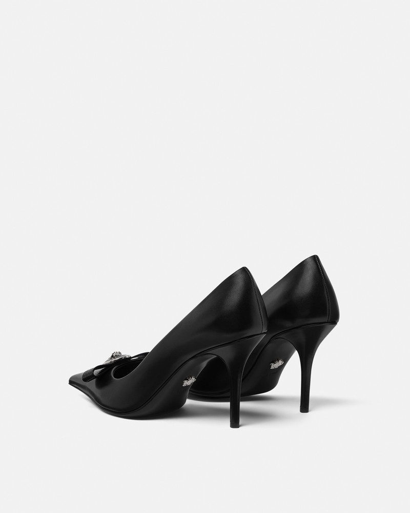 Gianni Ribbon Leather Pumps 85 mm 3