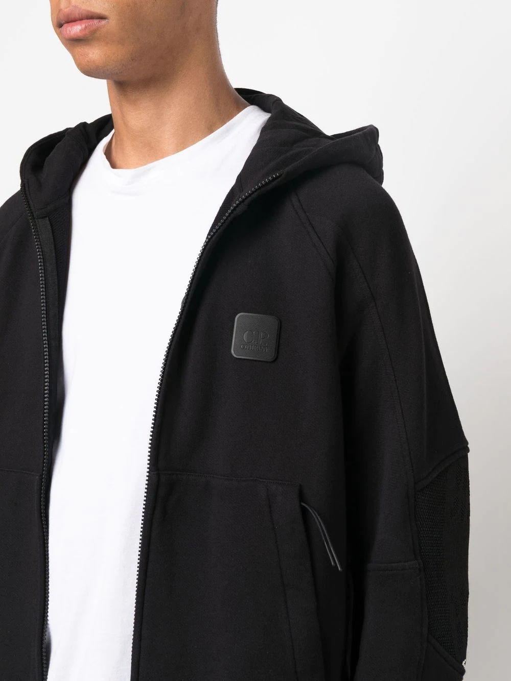 logo-patch zip-up hoodie - 5