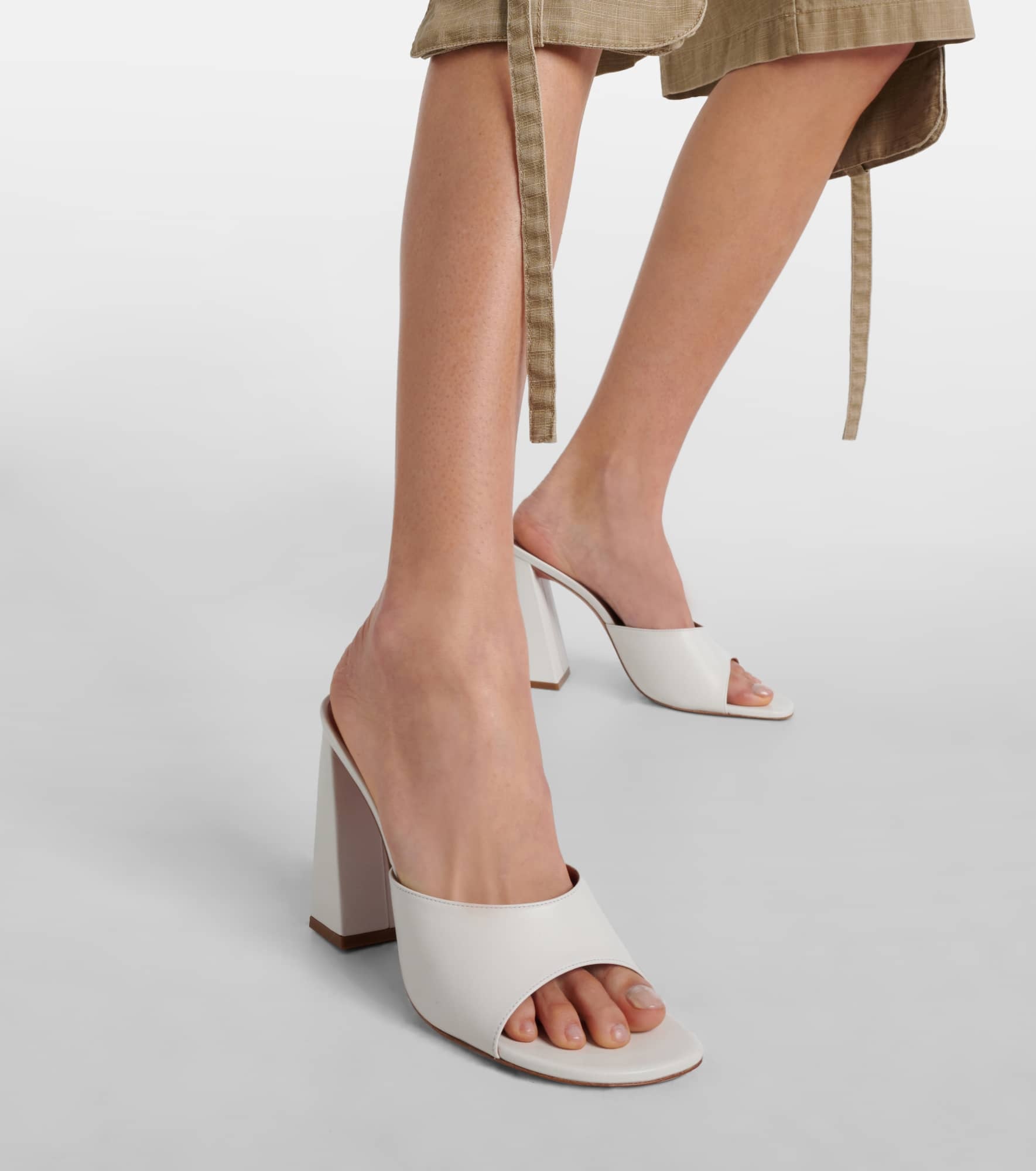 Brigitte 95 leather mules - 7