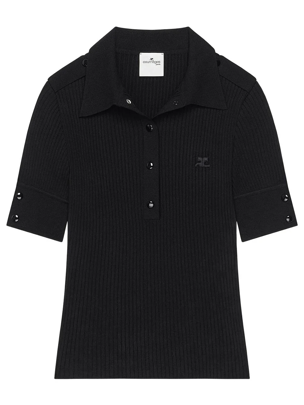 CLASSIC POLO SHORT SLEEVE RIBBED KNIT - 1