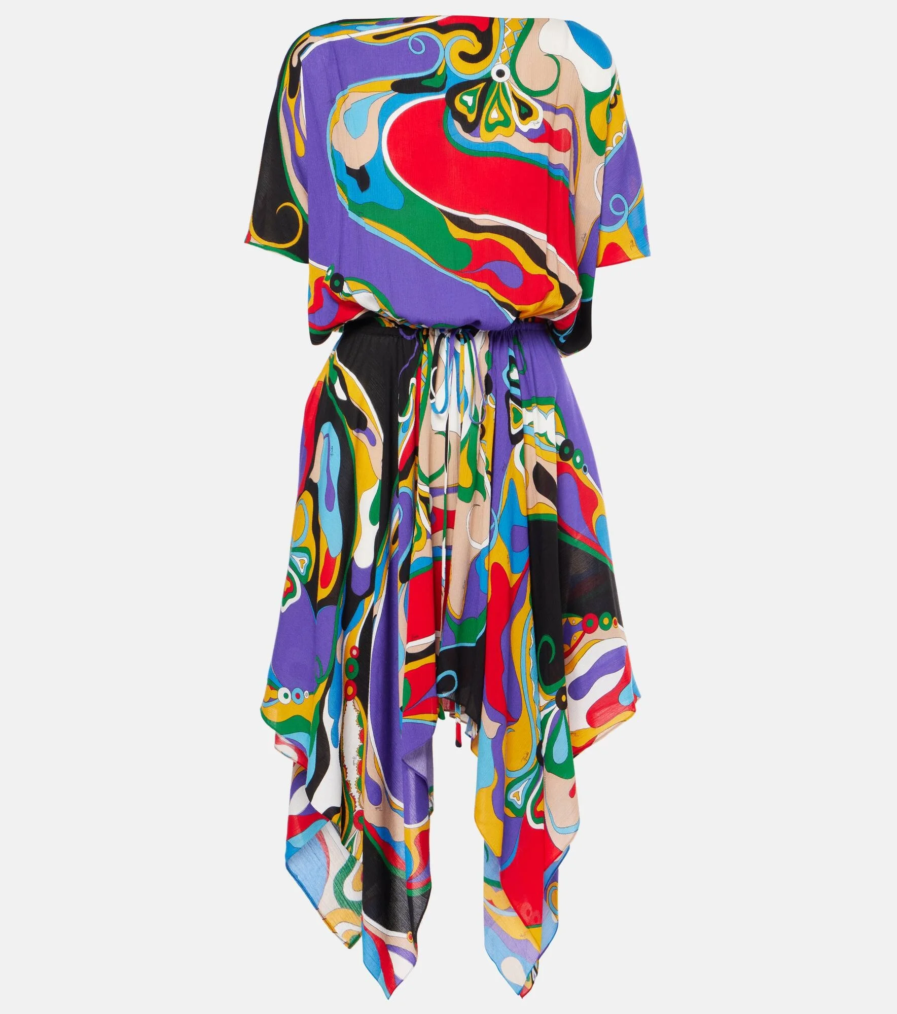 abstract-pattern print midi dress - 1