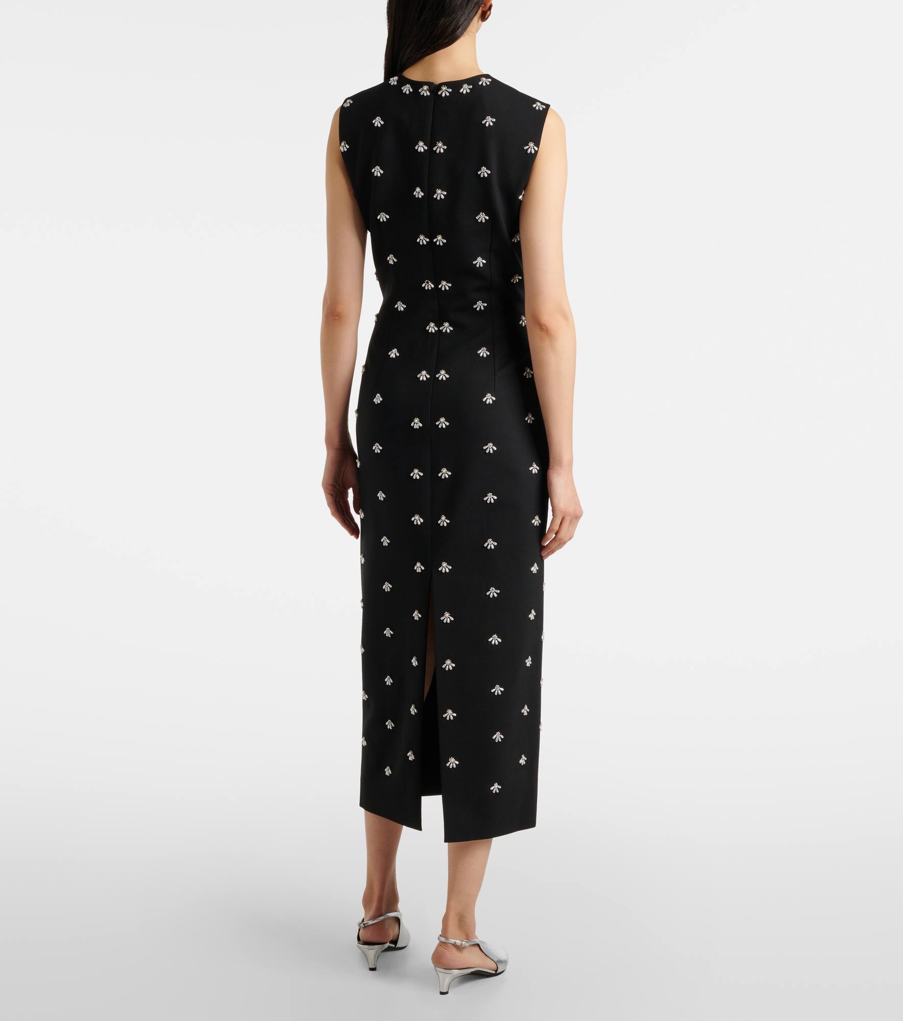 Embellished wool-blend cocktail dress - 3