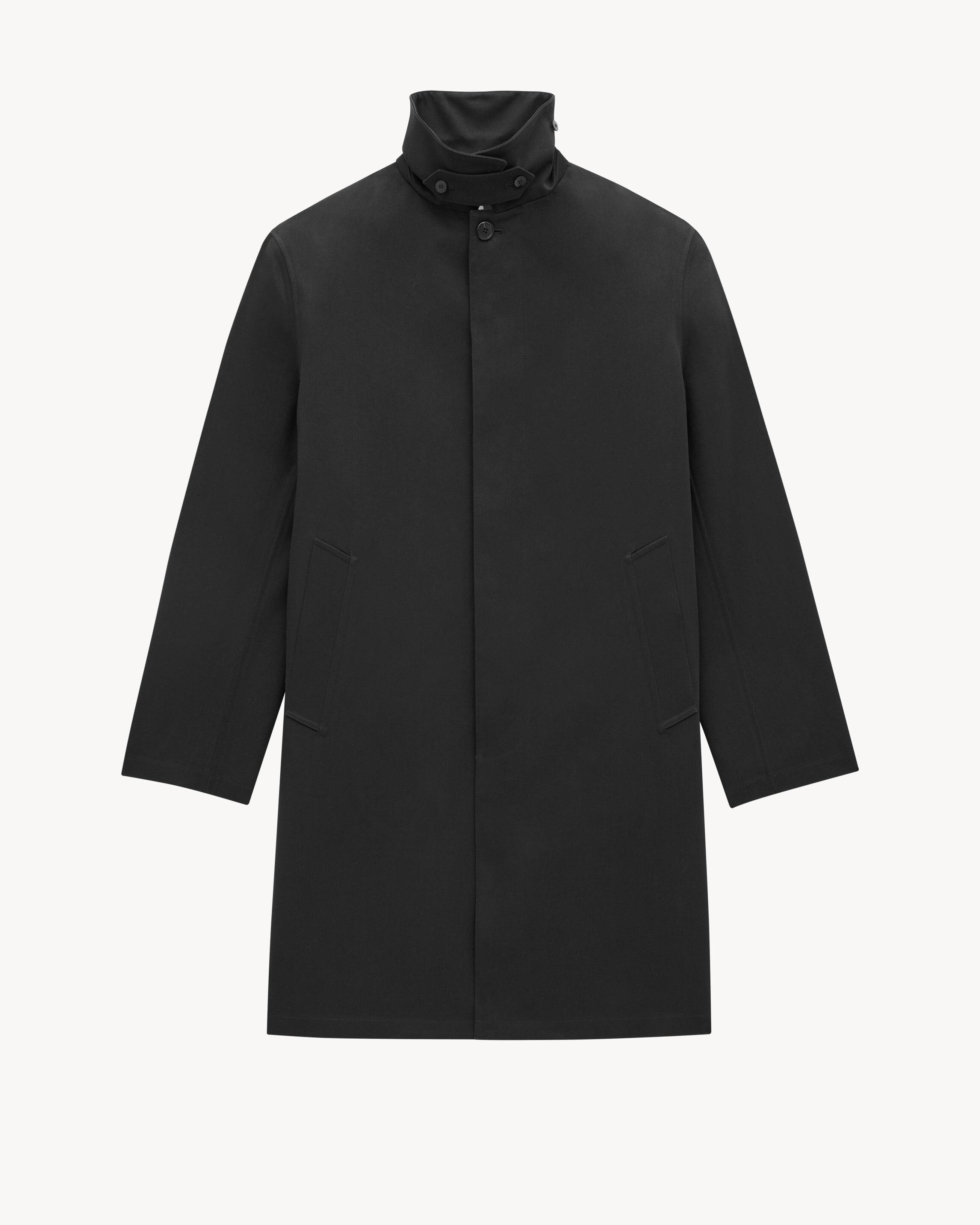 MACKINTOSH COAT IN WATER-REPELLANT CANVAS - 4