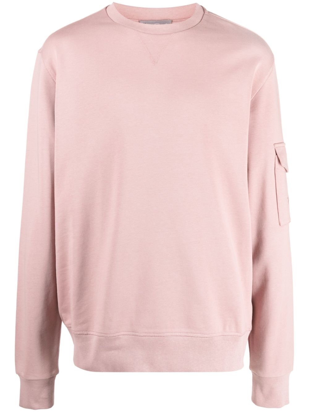 sleeve patch-pocket cotton sweatshirt - 1