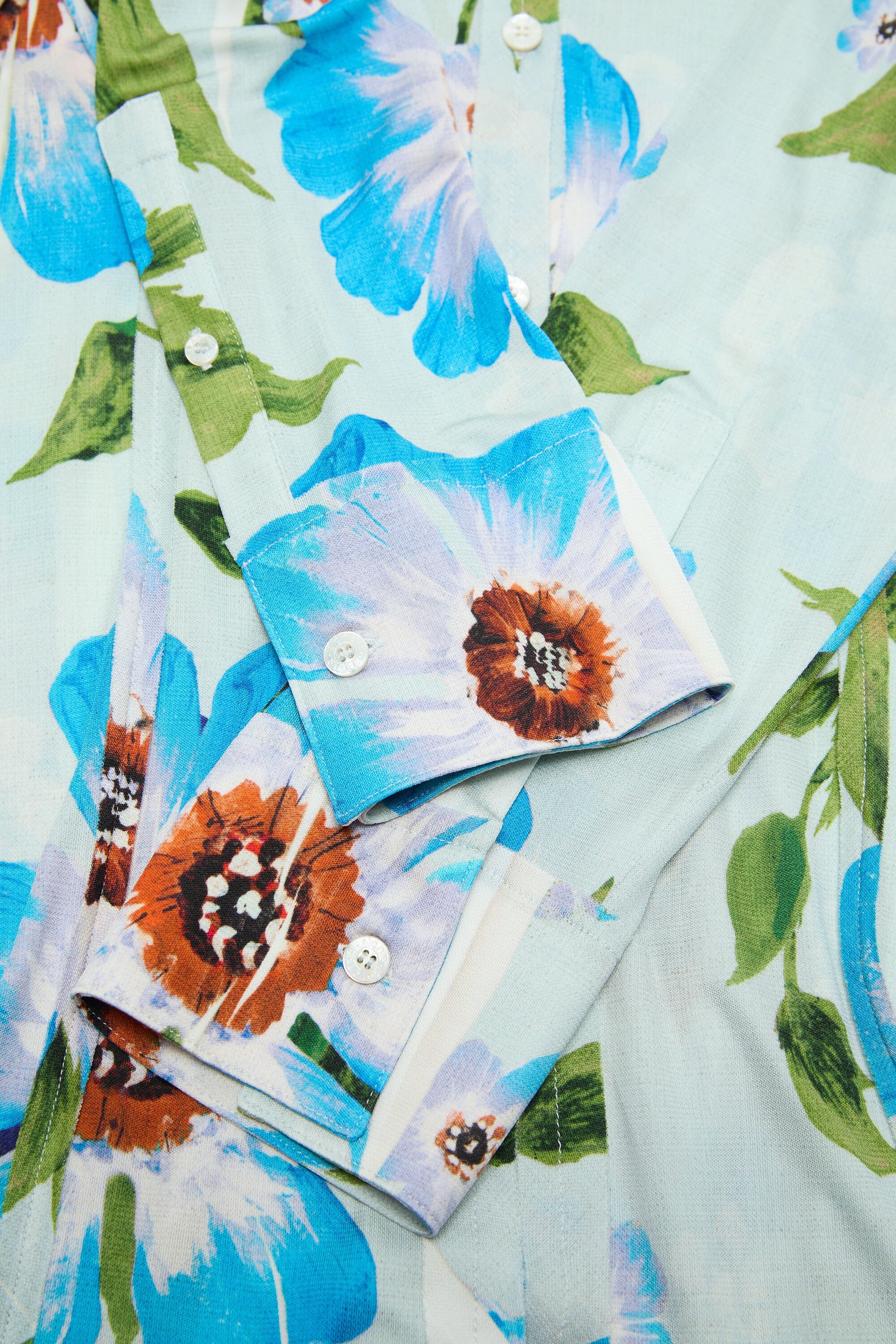 Button-up printed shirt - Multi blue - 5