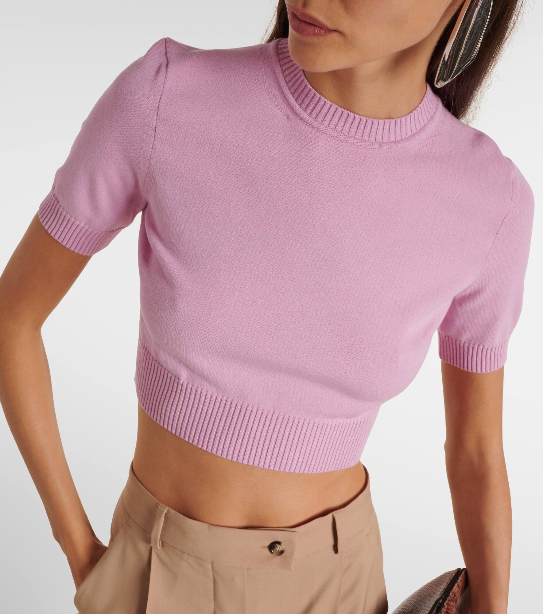 Premier knitted crop top - 4