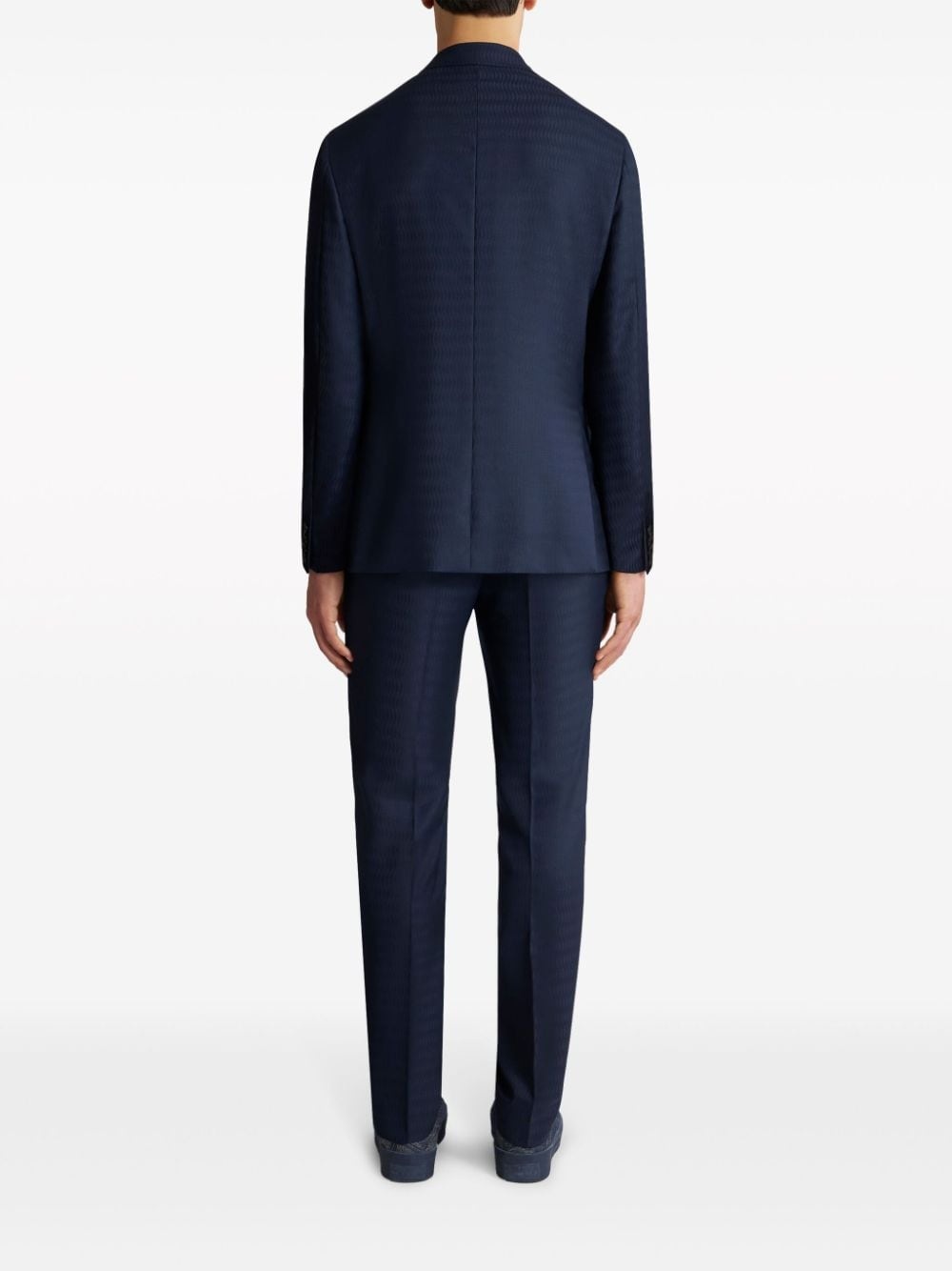 jacquard wool blazer - 4