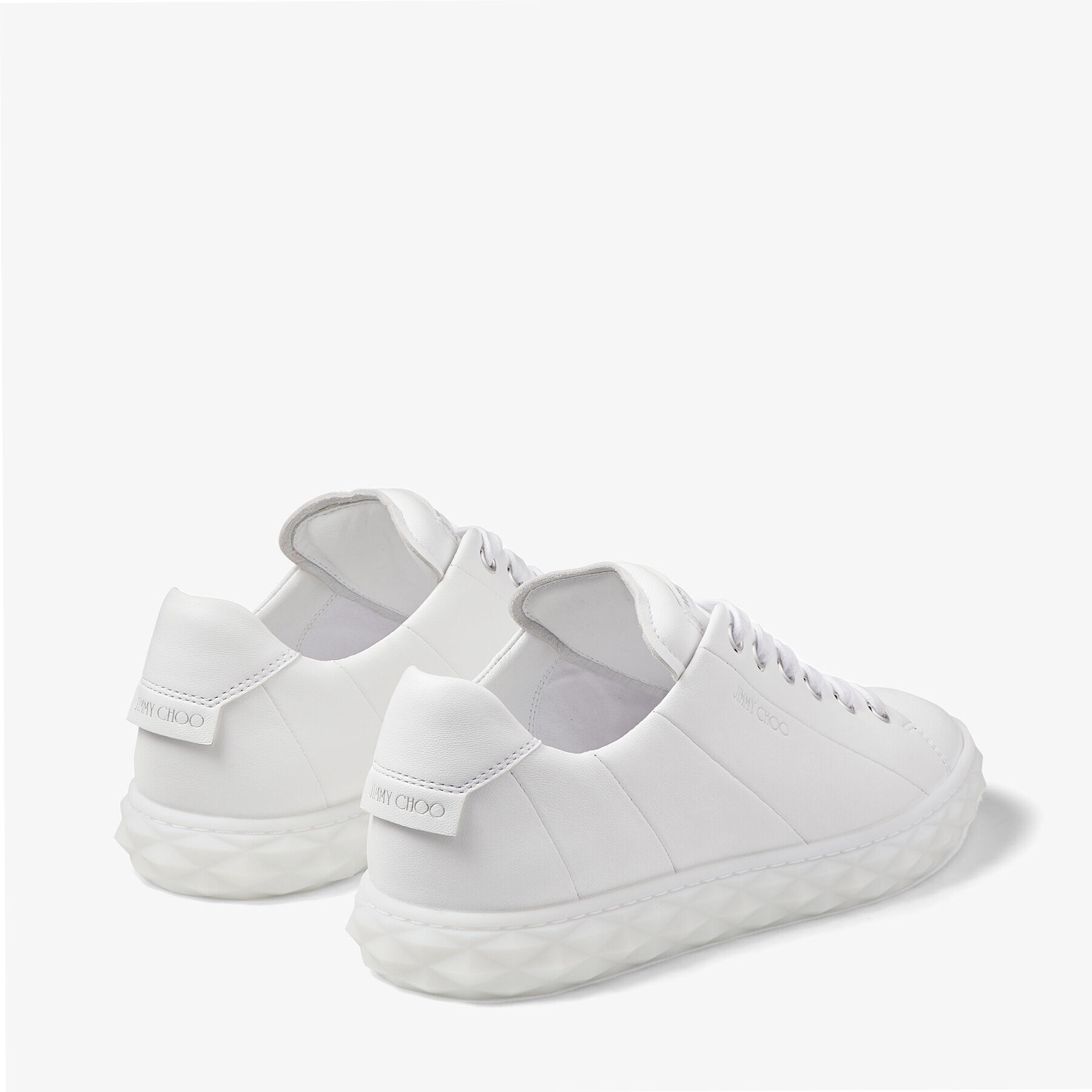 Diamond Light/F
White Nappa Leather Low-Top Trainers - 6