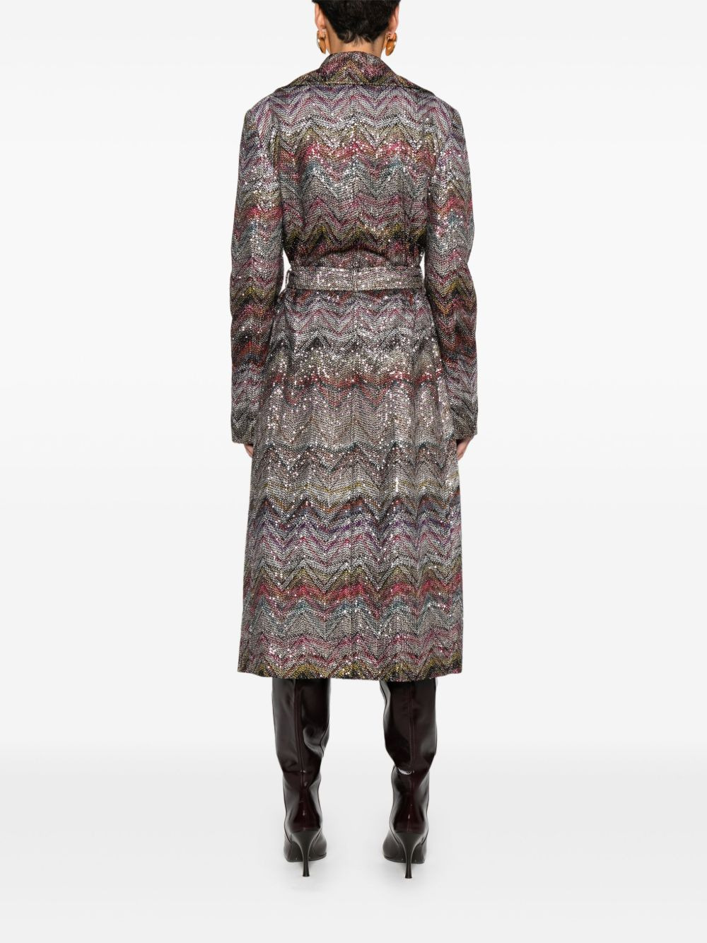 Multicolor viscose blend trench coat - 4