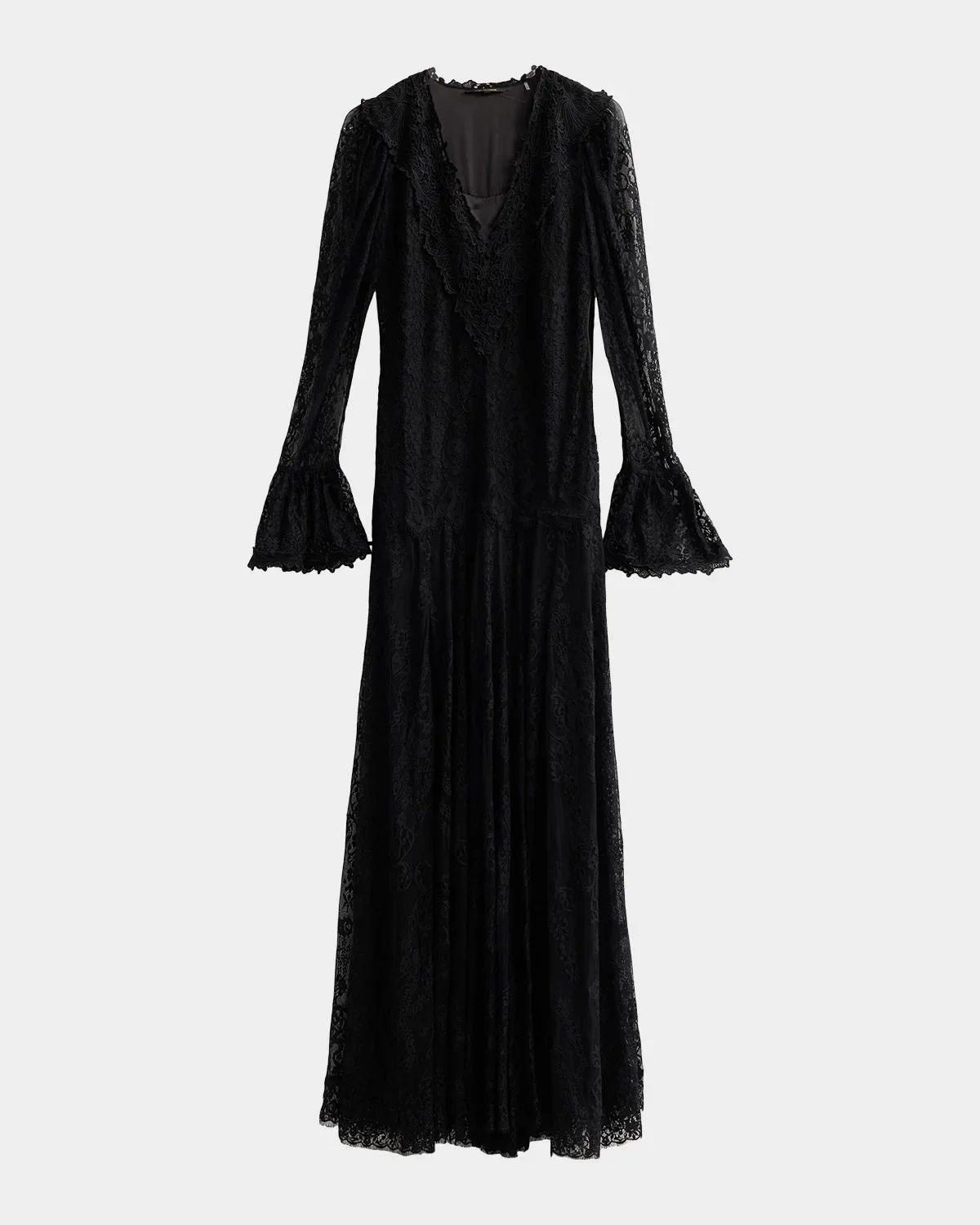 Tori Lace-Trim Lace Maxi Dress - 1