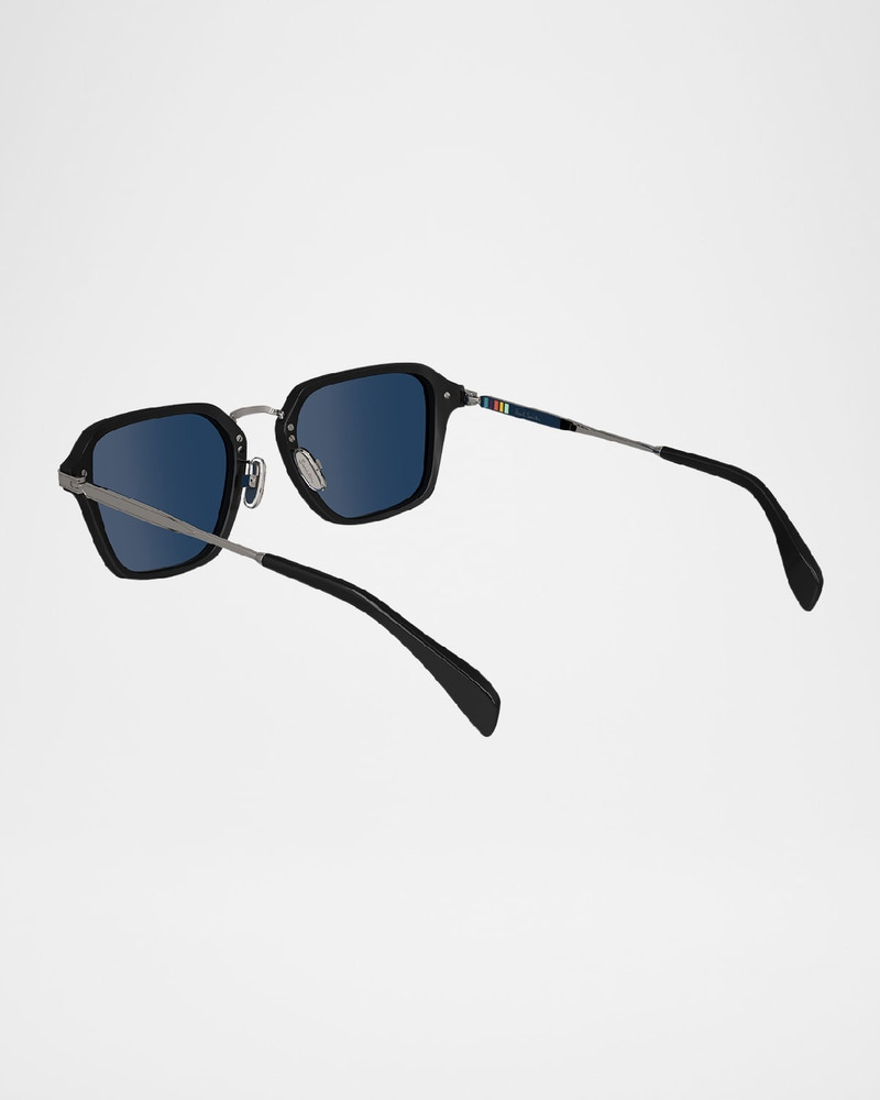 Paul Smith Men's Kean Acetate and Metal Rectangle Sunglasses outlook