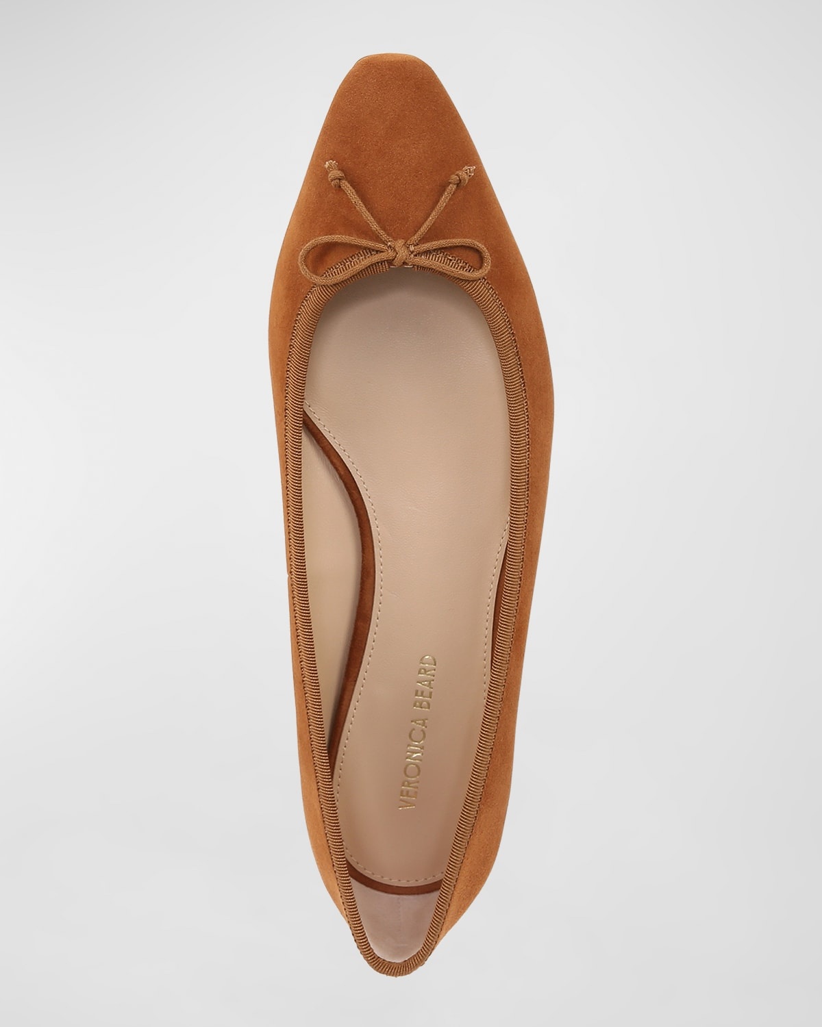 Catherine Suede Bow Ballerina Flats - 4