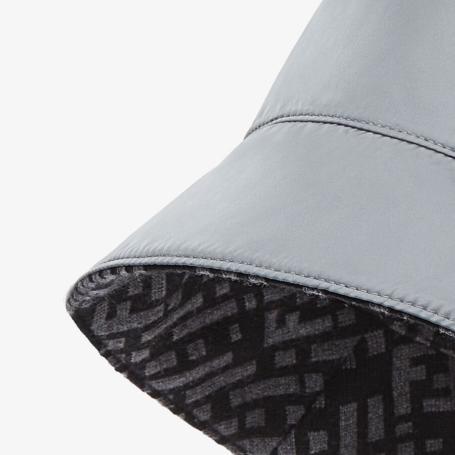 Gray nylon bucket hat - 2