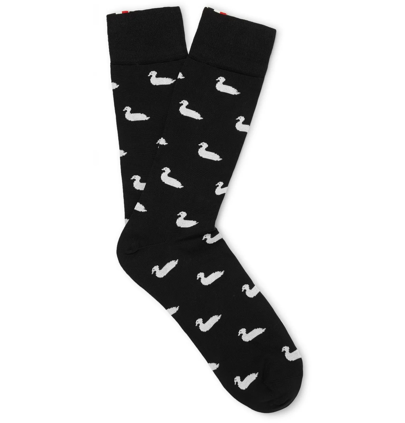 Cotton-Blend Jacquard Socks - 1