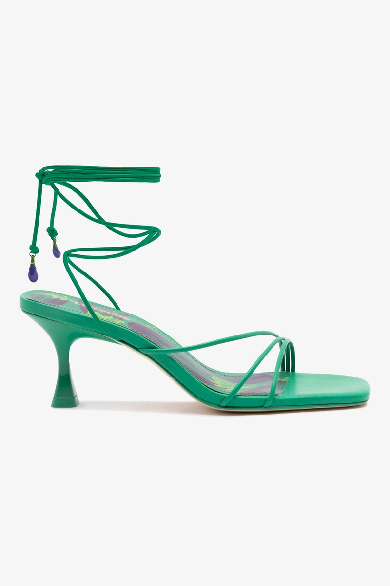 Nadia Sandal In Green Leather 1