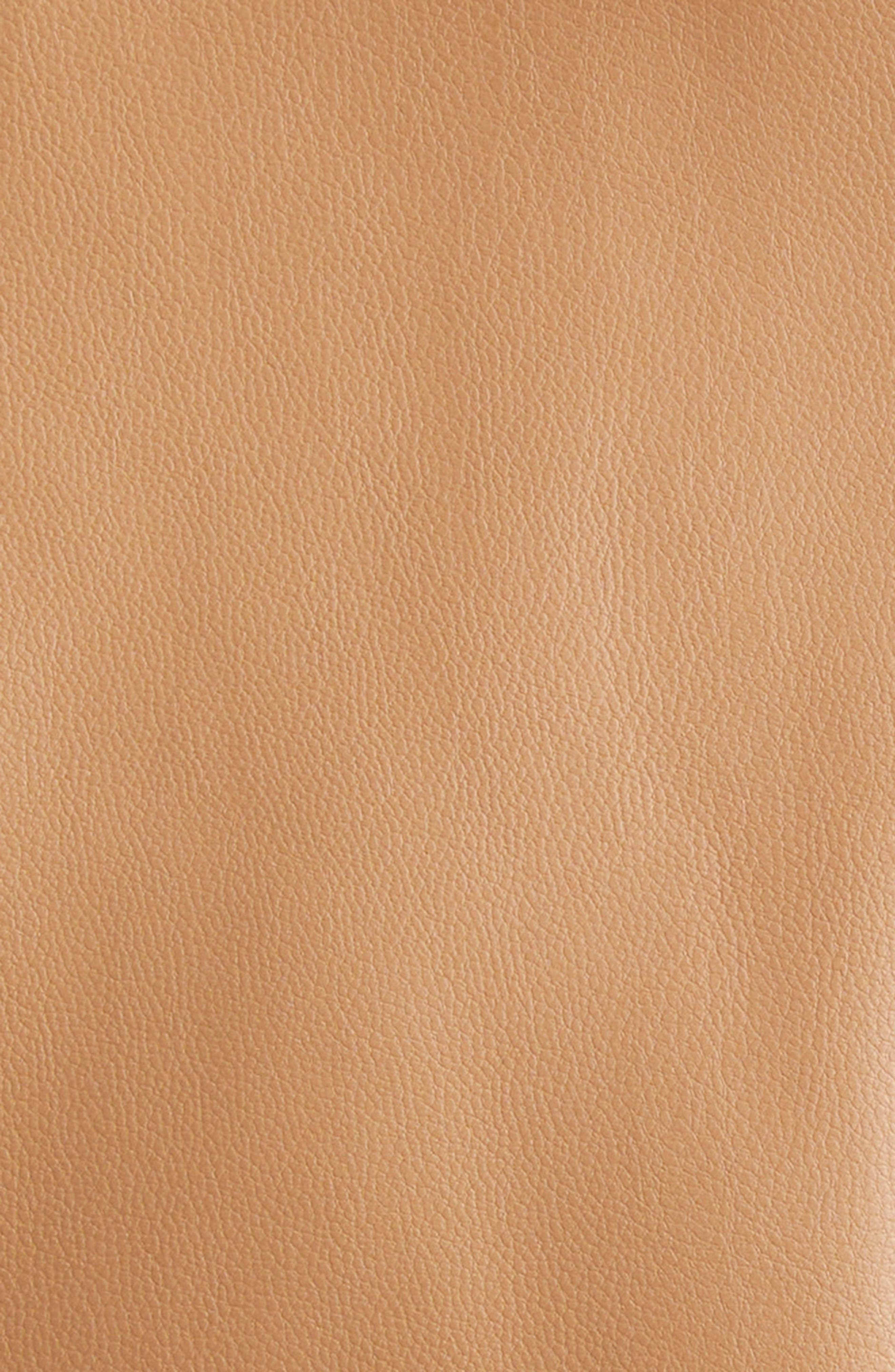L'AGENCE Yvette Belted Faux Leather Miniskirt in Soft Cognac at Nordstrom - 7