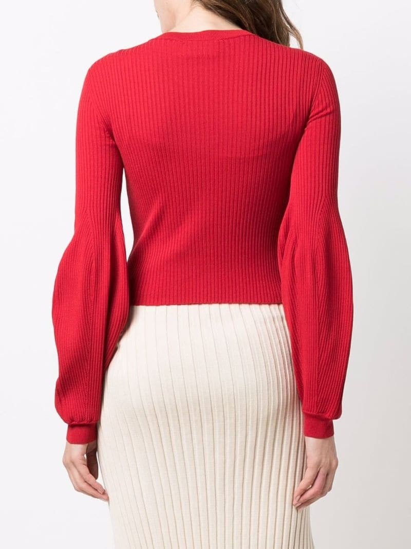 Juliet sleeves crew neck jumper - 5