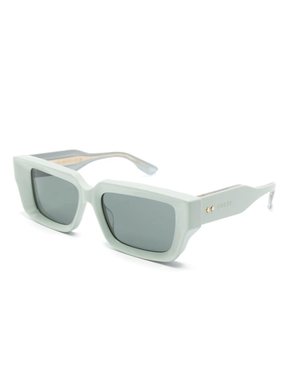 logo-debossed rectangle-frame sunglasses - 2