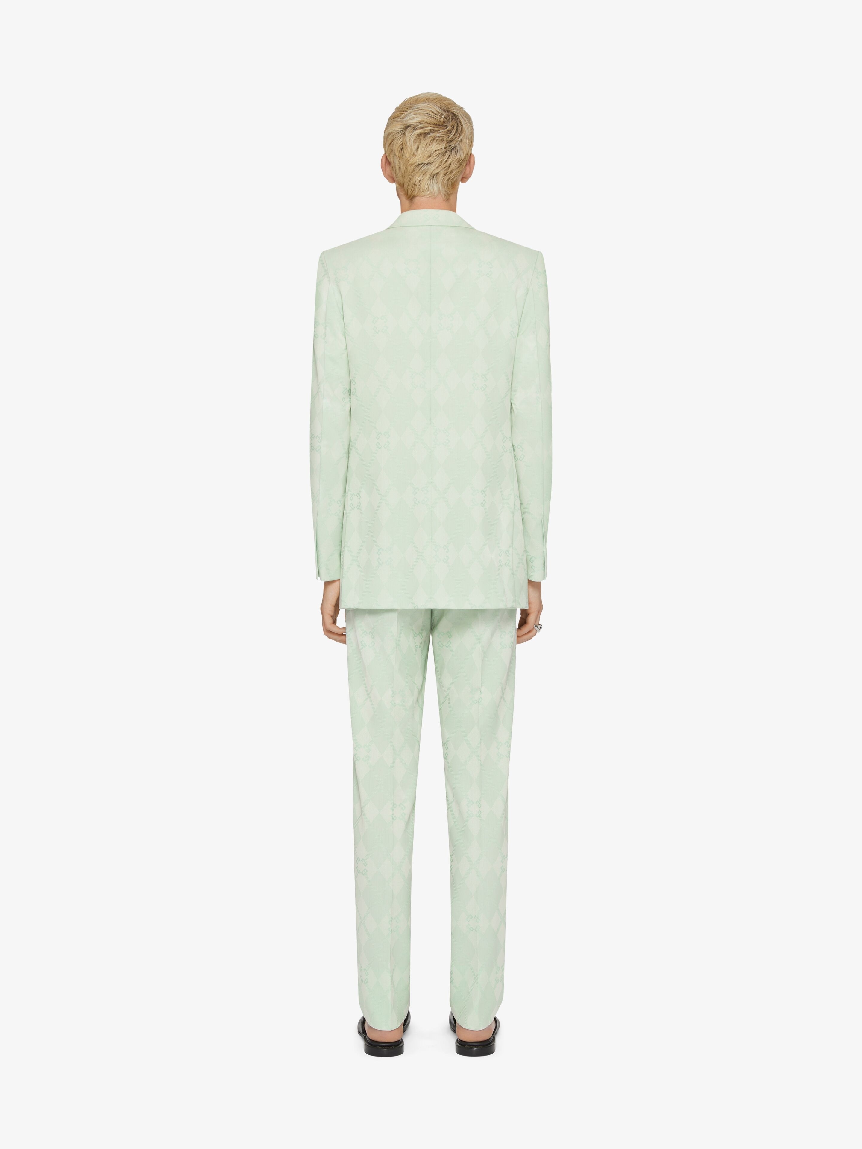 SLIM FIT TAILORED PANTS IN MONOGRAM 72 JACQUARD - 3