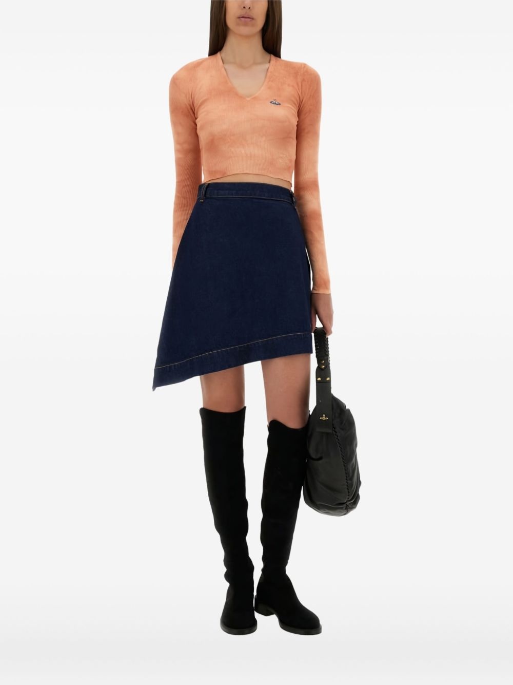 Orb-embroidered crop top - 2