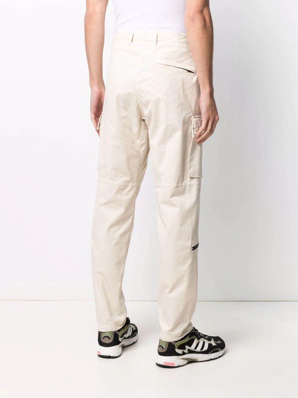 logo patch cargo trousers - 4