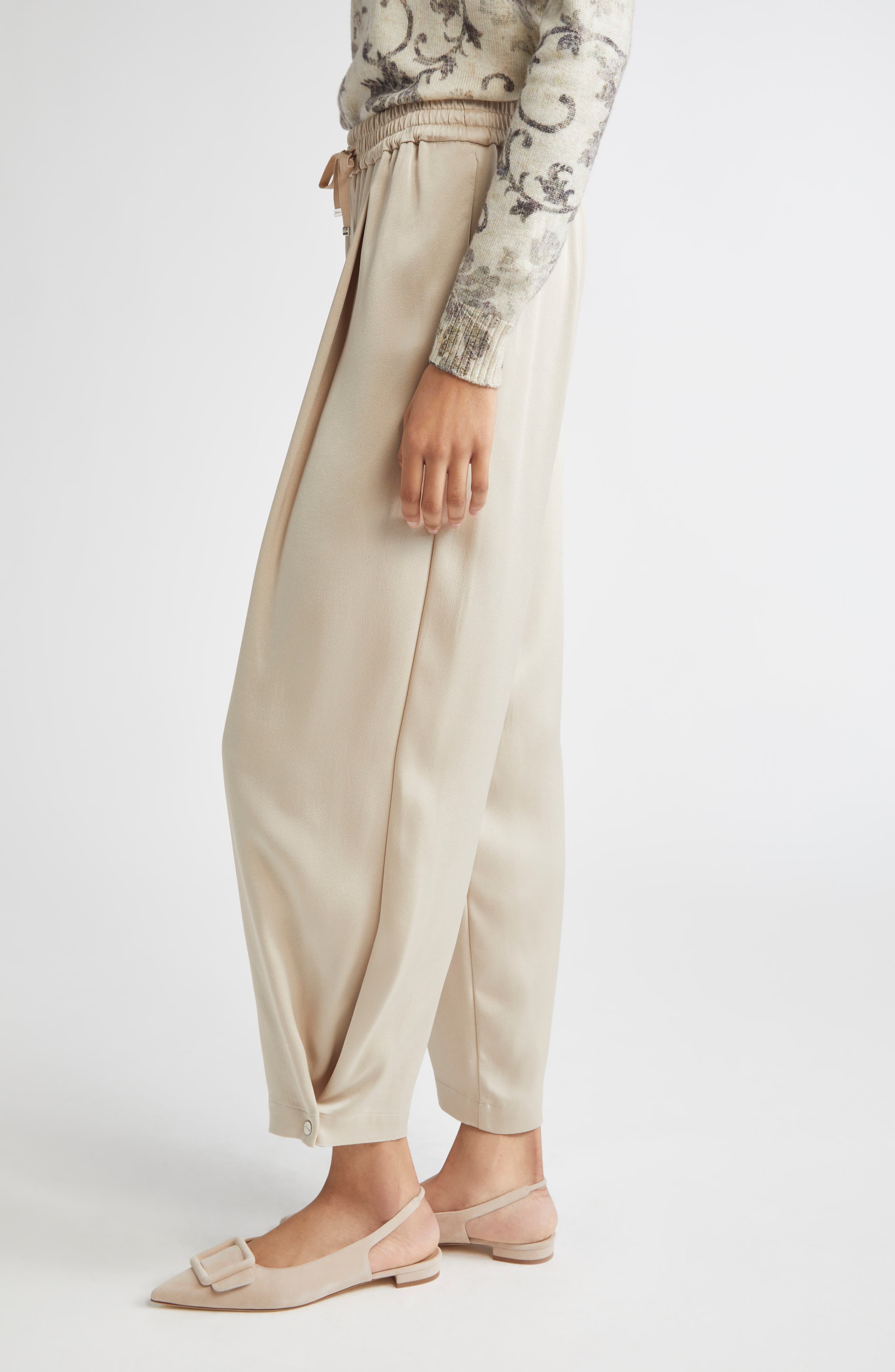 Herno Satin Harem Pants in Chantilly at Nordstrom - 4
