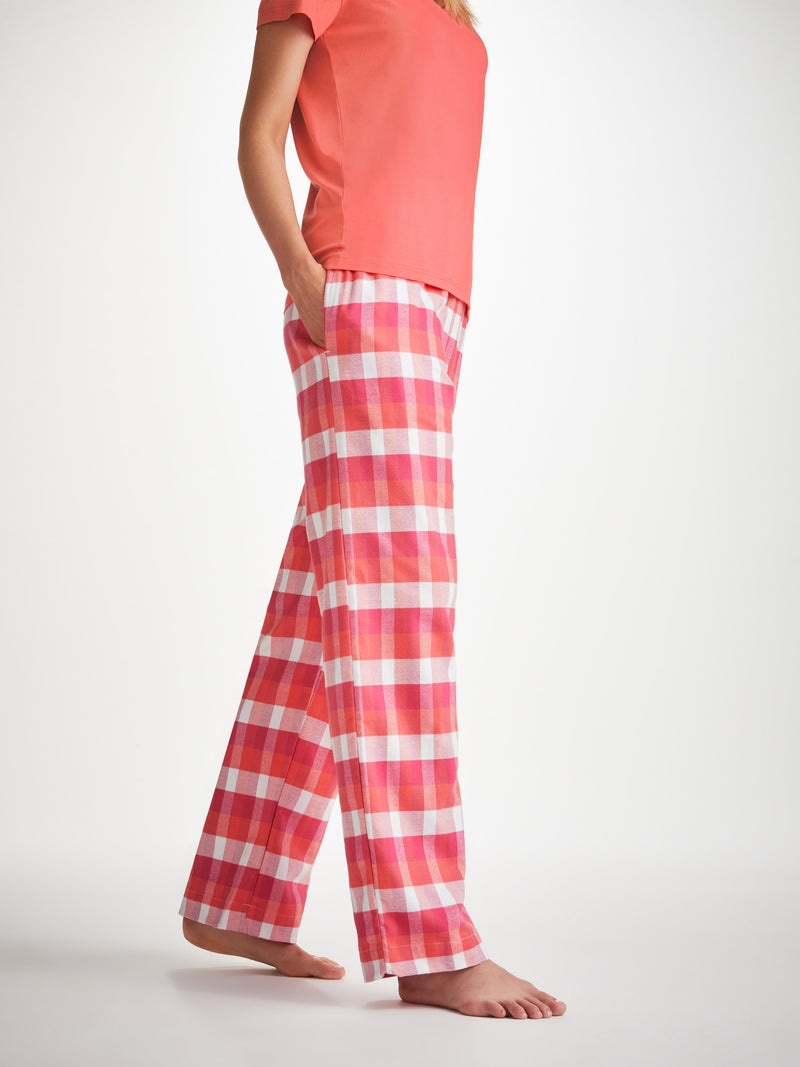 Women's Lounge Trousers Kelburn 39 Brushed Cotton Pink - 3