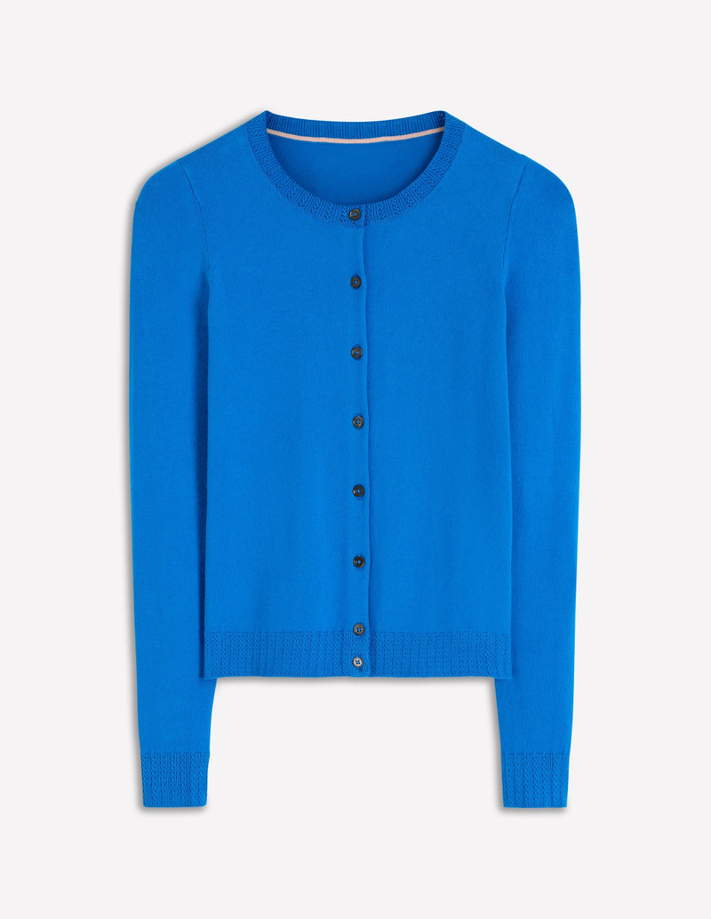 Emilia Cotton Crew Cardigan-Kingfisher Blue 5
