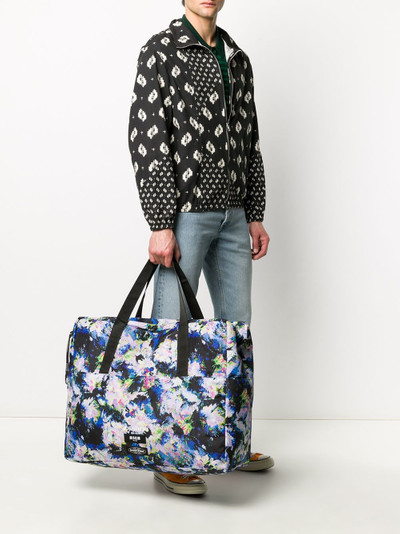 MSGM x Eastpak floral print oversize tote bag outlook