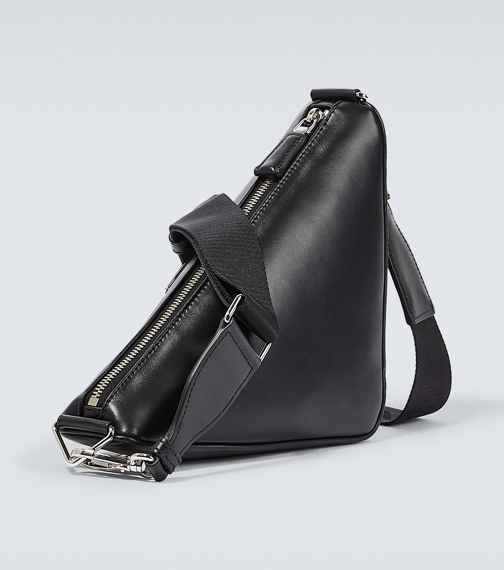 Triangle leather shoulder bag - 5