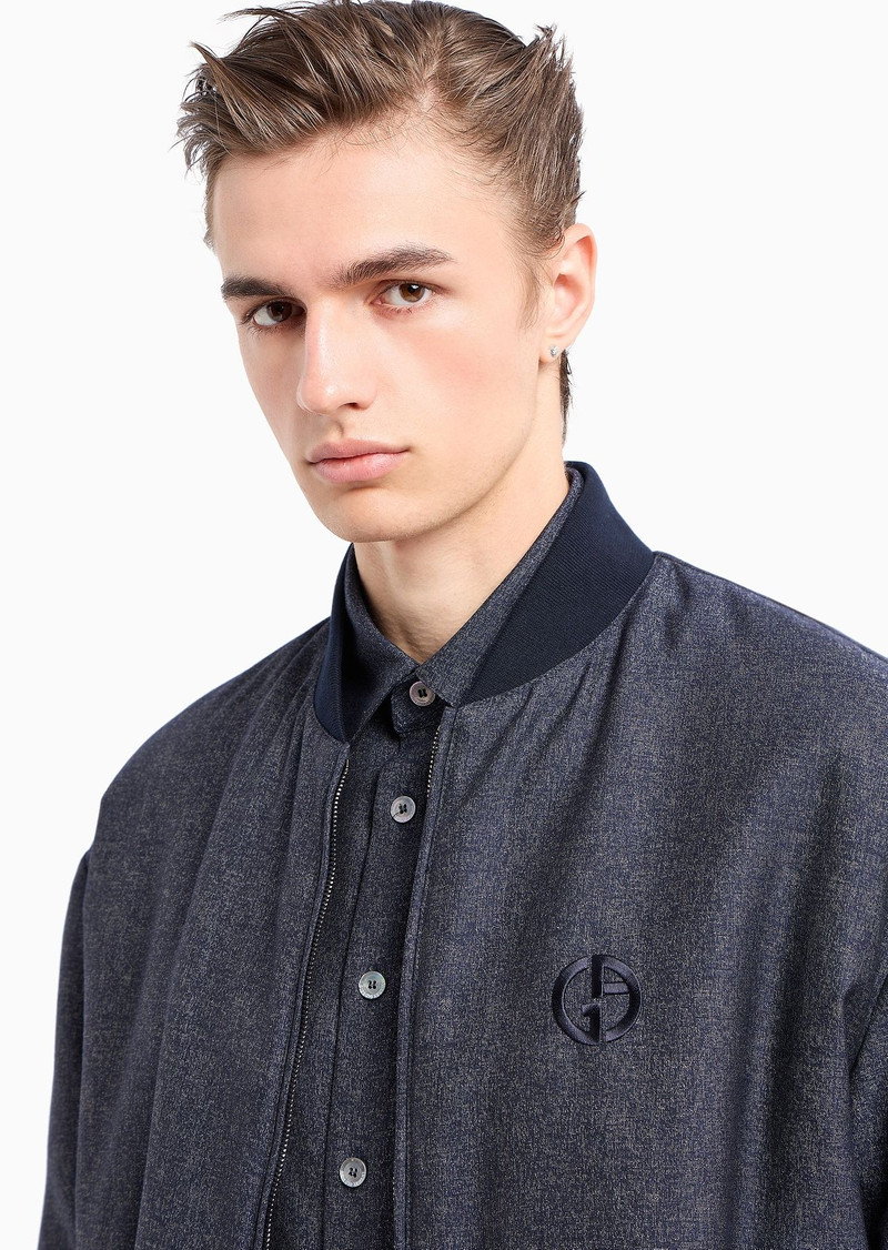 Denim Collection shirt in virgin wool, viscose and silk 5