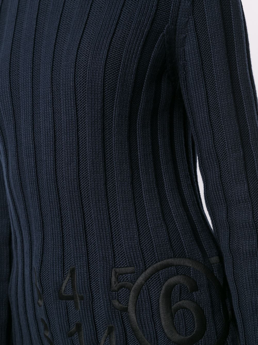 logo ribbed knit jumper - 5