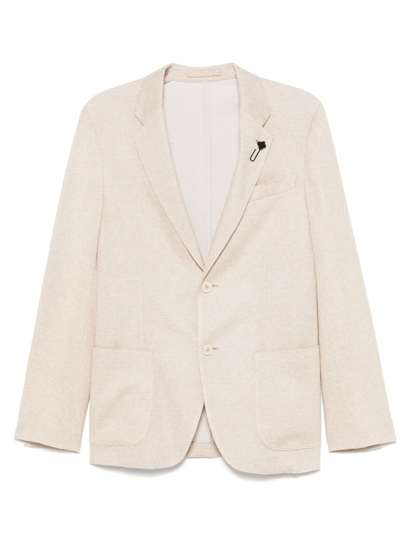 brooch-detail blazer 1
