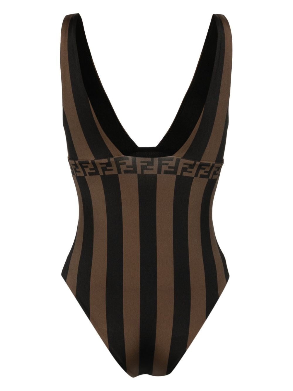 Fendi Women Pequin Lycra Swimsuit - 2