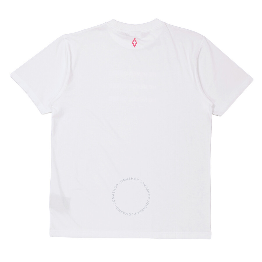 Marcelo Burlon Ladies "He Never Cared" Slogan T-Shirt - 4