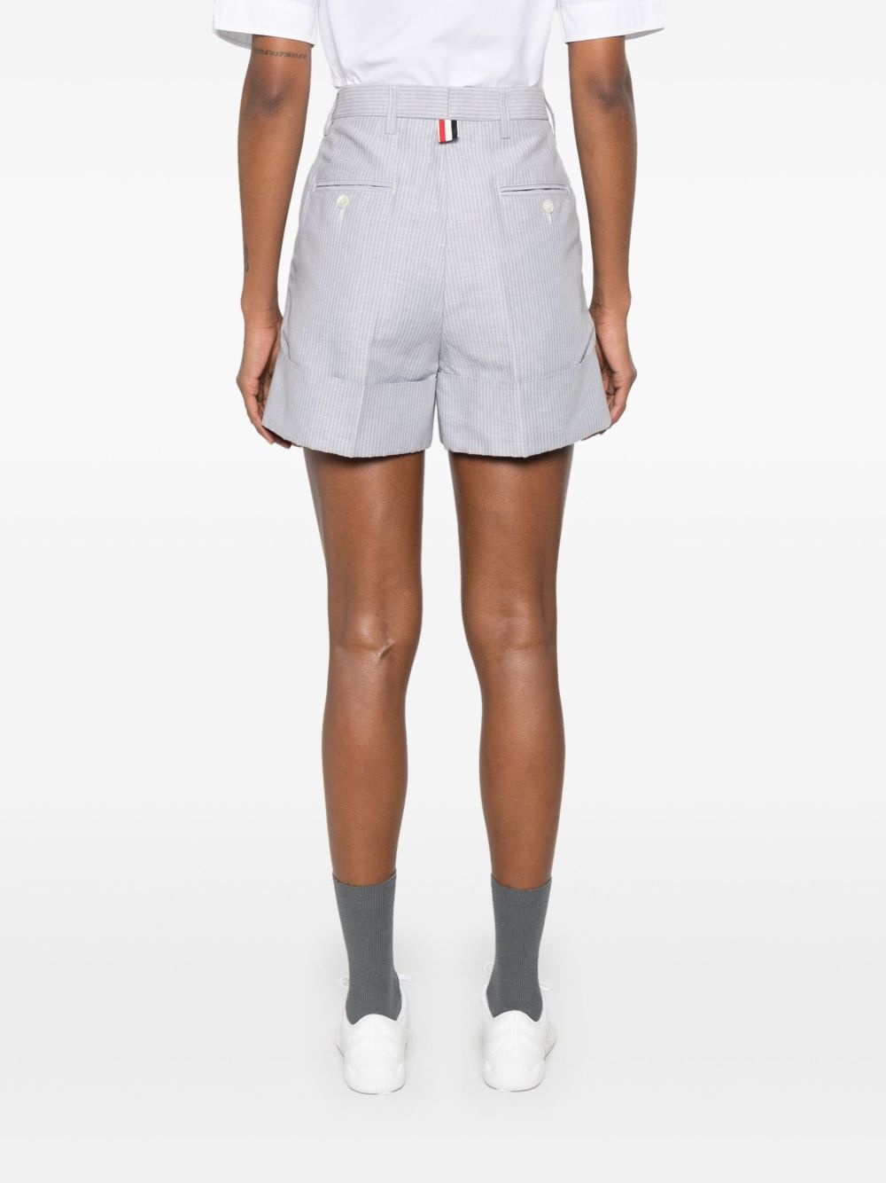 pinstripe shorts - 4