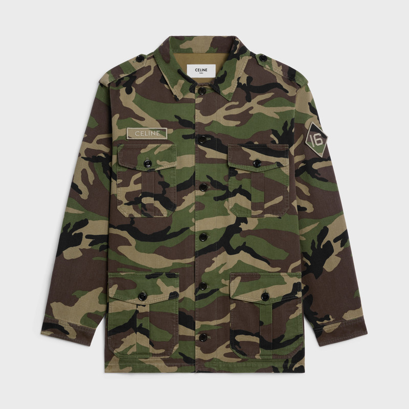 celine saharienne jacket in camouflage cotton 1