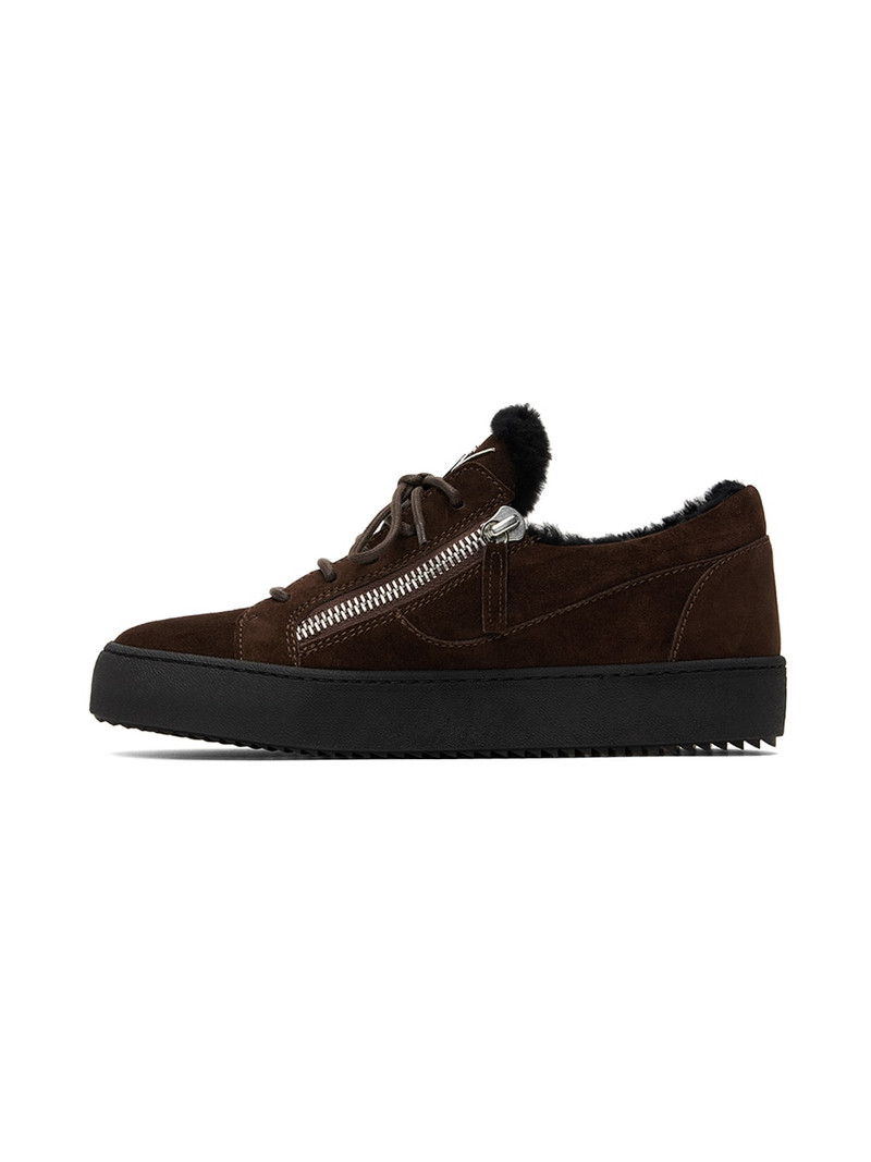 Giuseppe Zanotti Brown Frankie Winter Sneakers outlook