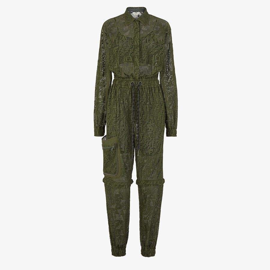Green lace jumpsuit - 1