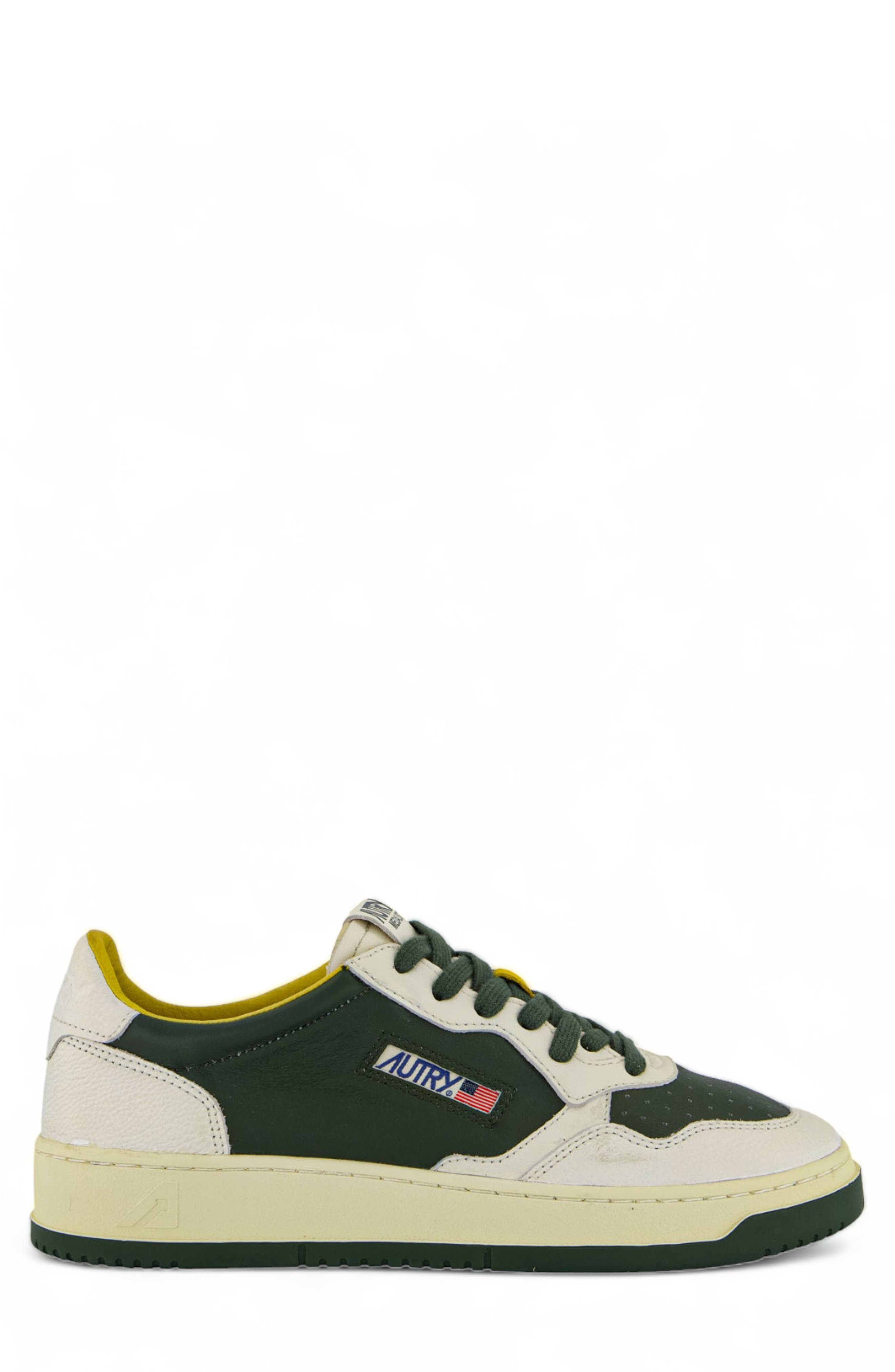 AUTRY Medalist Low Sneaker in Dollar/Leather Green at Nordstrom - 3