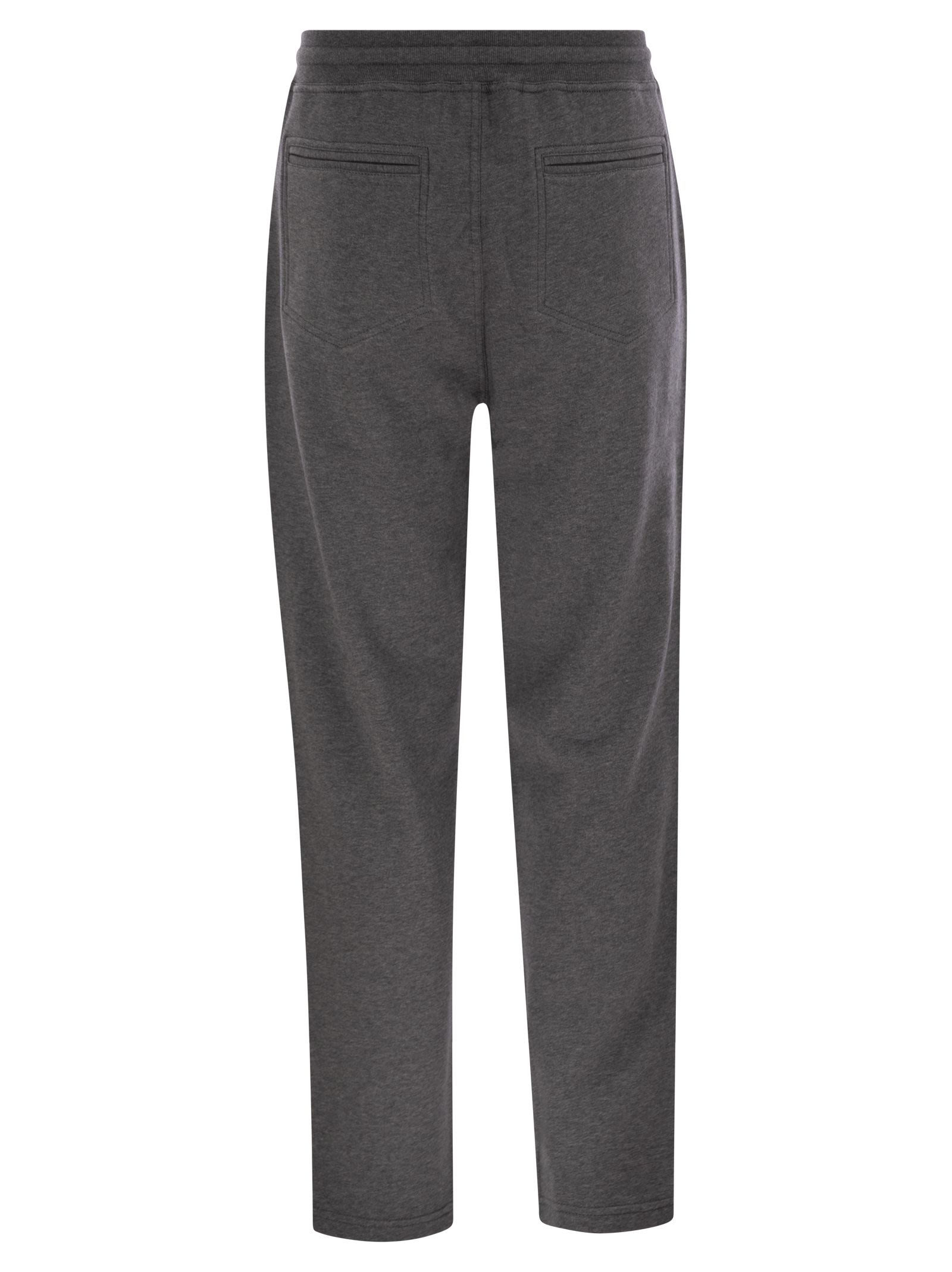 Brunello Cucinelli Men Techno Cotton Fleece Trousers - 2