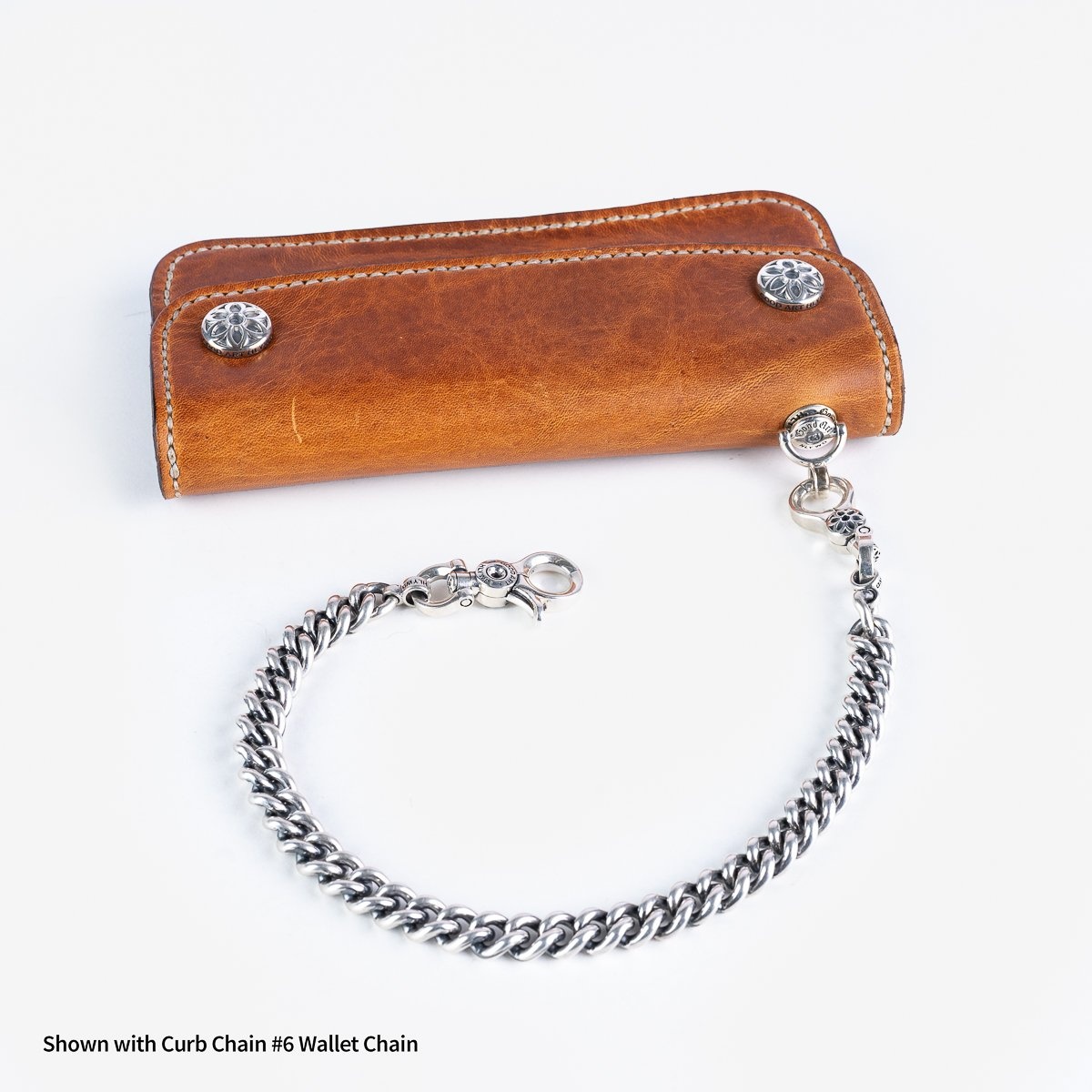 LE-ANSW-RU GOOD ART HLYWD Army/Navy Surplus Wallet w/ Sterling Silver Rosette Snaps and Rosette Prin - 11