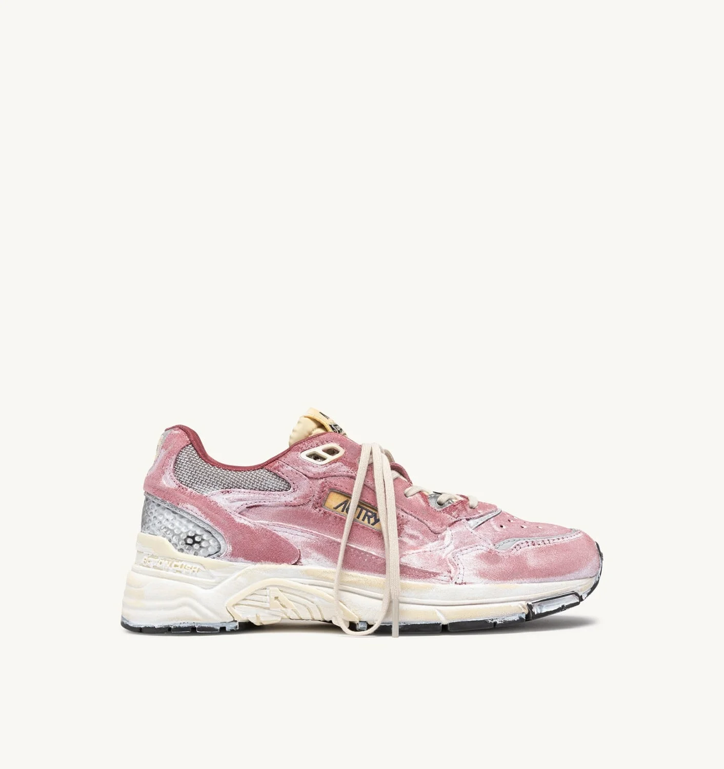 HYPERWAY SUPER VINTAGE SNEAKERS IN BABOL AND SILVER SUEDE - 1
