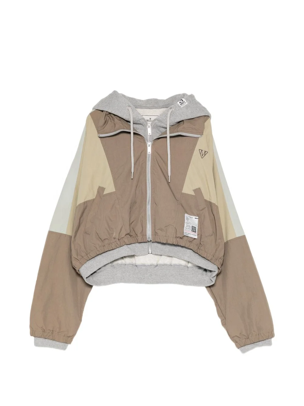 layered zip-up jacket - 1