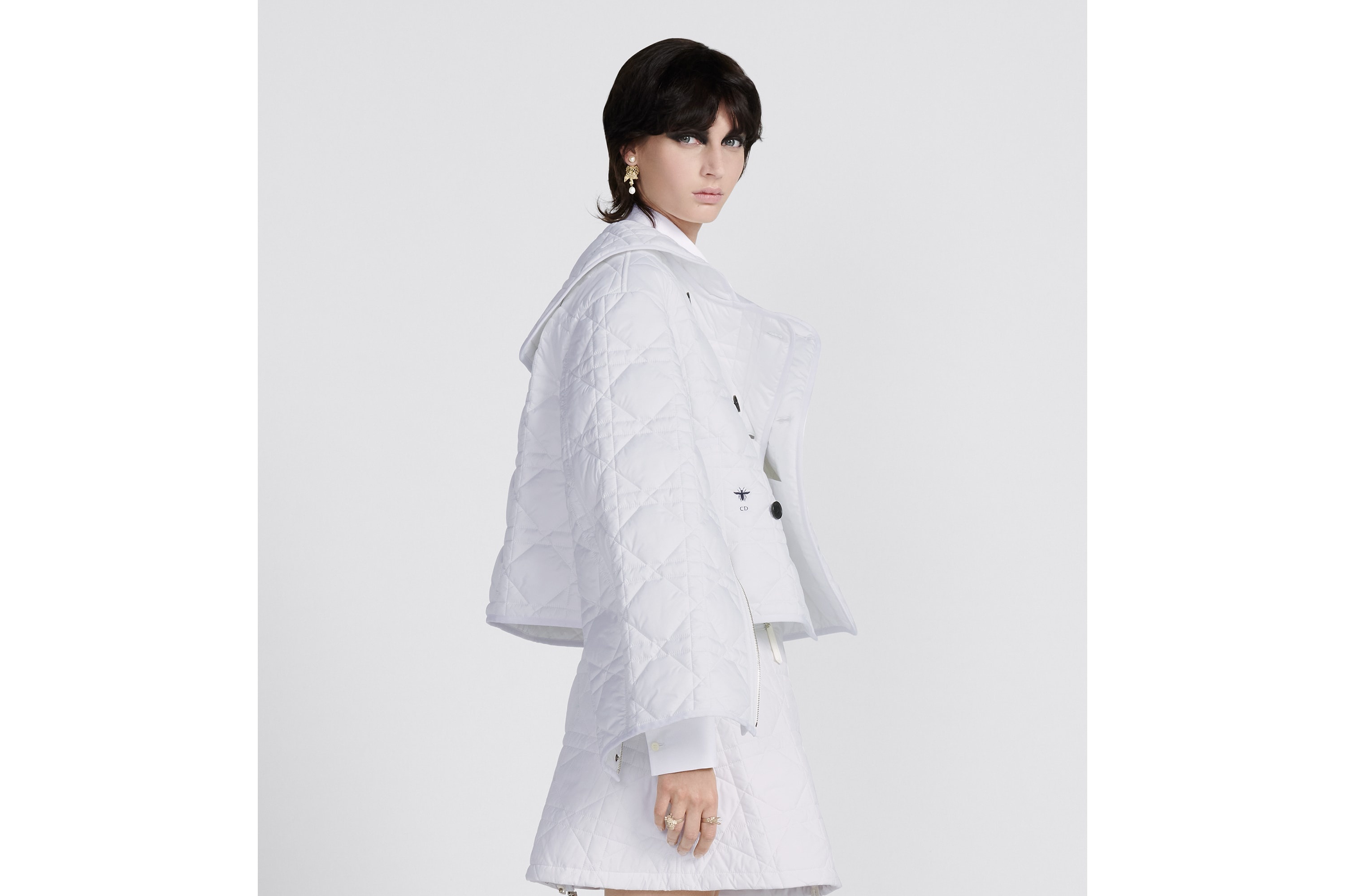 Cropped Macrocannage Peacoat - 5