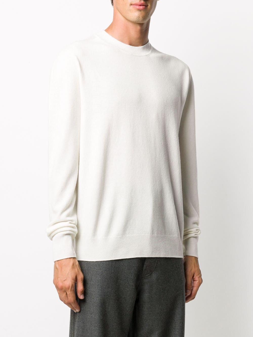 high-low hem knitted sweater - 3