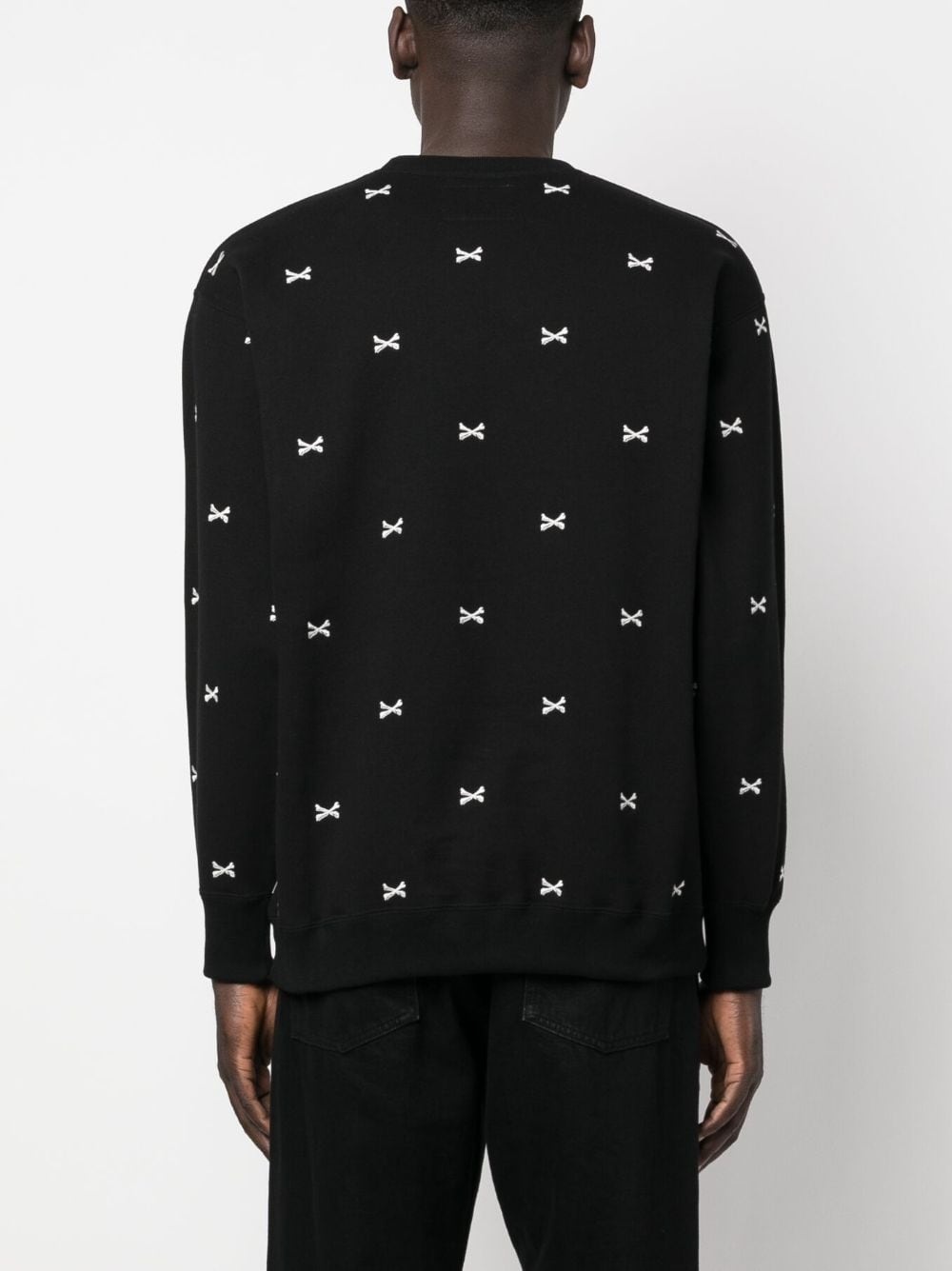 crossbone-embroidered jumper - 4