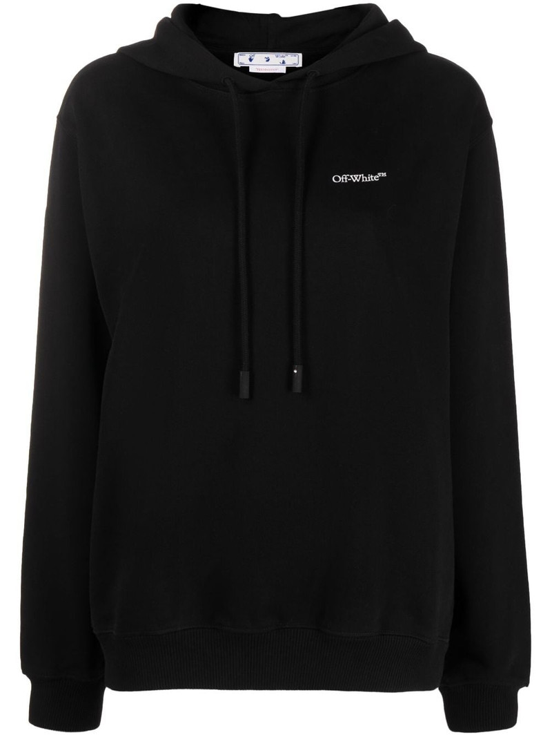 logo-print cotton hoodie 1
