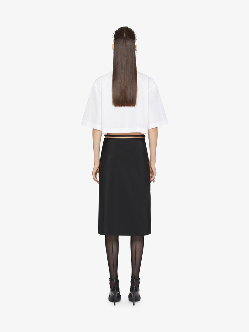 VOYOU WRAP SKIRT IN COTTON TAFFETAS 4
